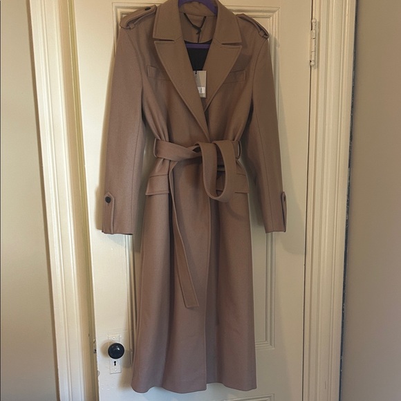 All Saints Tan Trench Coat - Picture 4 of 6